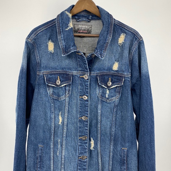 torrid Jackets & Blazers - NWT. Torrid denim jean trucker jacket. Size 2X 18-20.